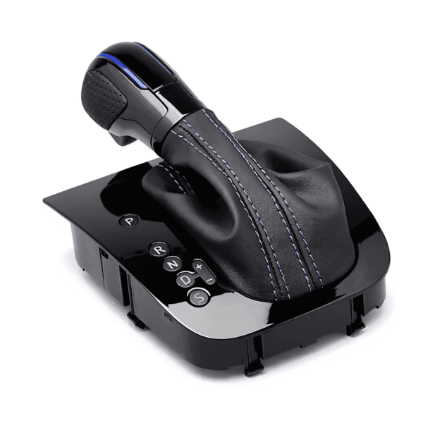 image-0 Pommeau DSG Noir | Bleu – Coutures Bleues/Cuir – Façade Brillant Pour VW Golf 6 MK6 GTI GLI