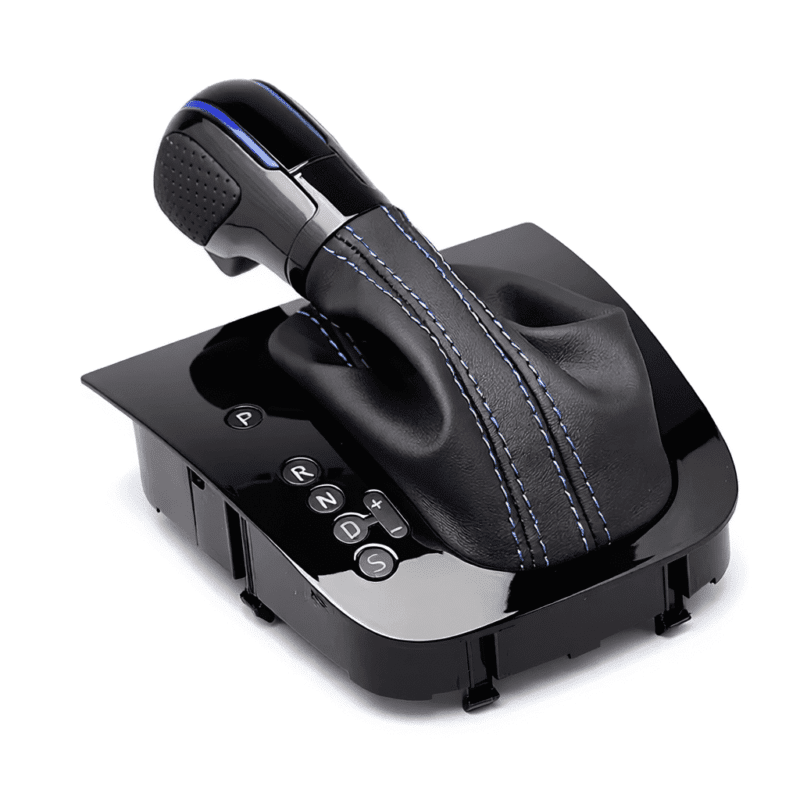 Pommeau DSG Noir | Bleu – Coutures Bleues/Cuir  – Façade Brillant Pour VW Golf 6 MK6 GTI GLI