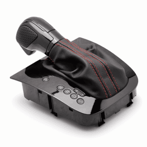 Pommeau DSG Noir – Coutures Rouges/Cuir – Façade Brillant Pour VW Golf 6 MK6 GTI GLI
