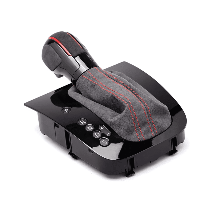 Pommeau DSG Noir | Rouge – Coutures Rouges/Alcántara  – Façade Brillant Pour VW Golf 6 MK6 GTI GLI