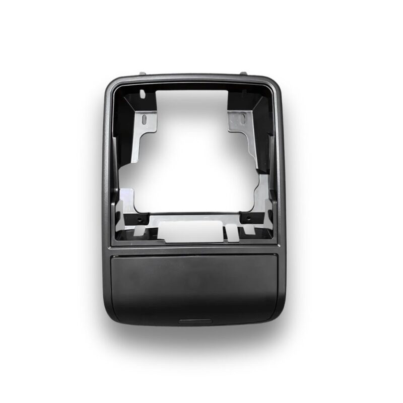 Boîte Lunettes Console Volkswagen Jetta 5 noire en plastique. Cadre supérieur vide, compartiment à lunettes inférieur.