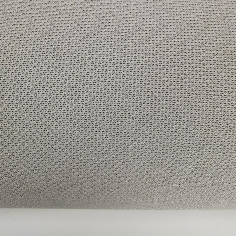 Tissu ciel de toit gris clair, motif nid d'abeille.