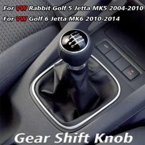 Pommeau de levier de vitesse 5/6 vitesses avec soufflet pour VW Golf 5 et 6