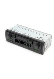 Autoradio Rétro 1 Din Bluetooth MP3 FM AM RDS - Lecteur Audio Stéréo avec Port USB et AUX