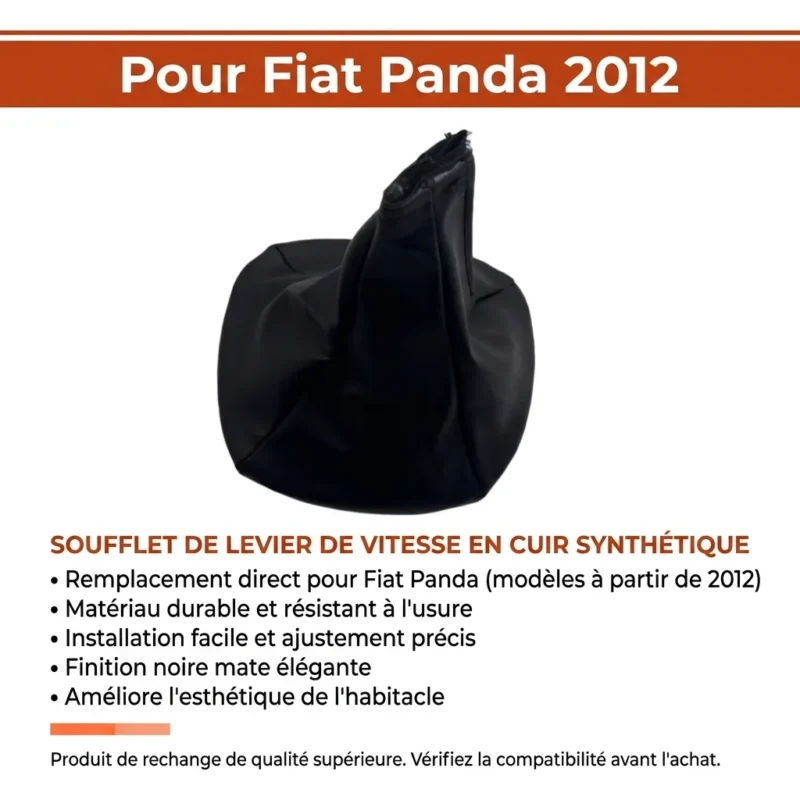 Pommeau de levier de vitesse 5 vitesses pour Fiat Panda