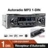 Grandnavi Autoradio 1 DIN Rétro Bluetooth - Lecteur MP3 pour Mercedes Benz avec FM, USB, AUX et EQ