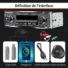 Grandnavi Autoradio 1 DIN Rétro Bluetooth - Lecteur MP3 pour Mercedes Benz avec FM, USB, AUX et EQ