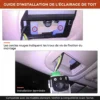 Plafonnier de lecture compatible avec Peugeot 206, 207 et Citroen C2 remplacement pièce origine