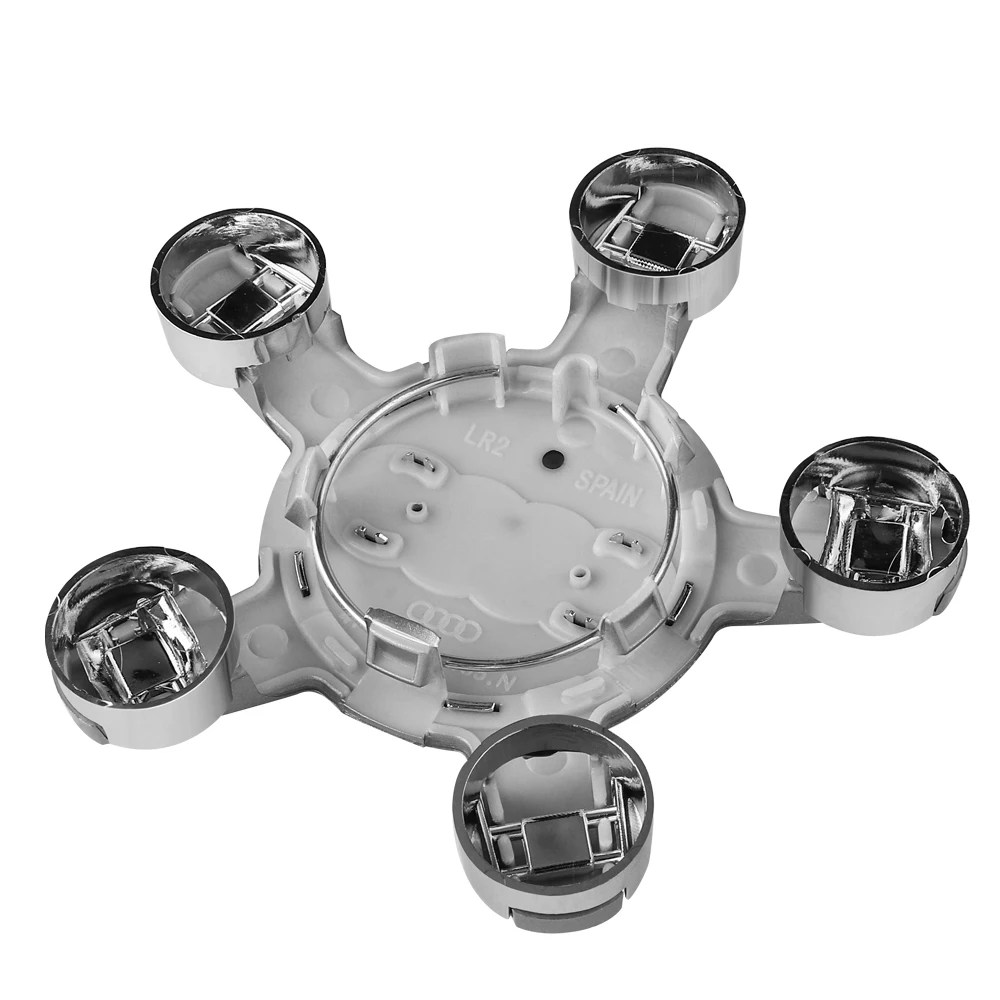 Audi Capuchons de Moyeu de Roue Sline - Set de 4 Couvercles de Centre de Roue - Compatible A3 A4L A6 Q5 Q7 TT
