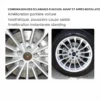 acafba81-31d2-496e-9240-f4bf56001803.webp Comparaison avant et après l'installation de caches moyeux Audi sur une jante de voiture