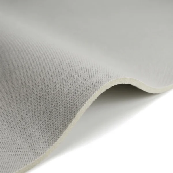 KK tissu wave gris-clair Tissu de ciel de toit gris clair en gros plan, avec l’épaisseur de la mousse
